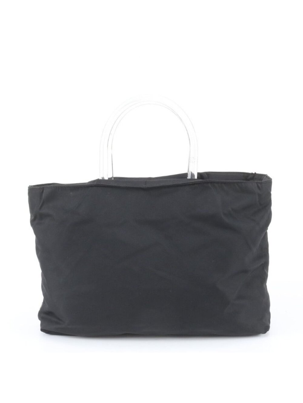 Prada White Tag Tessuto Nylon Triangle Logo Tote Bag Shoulder